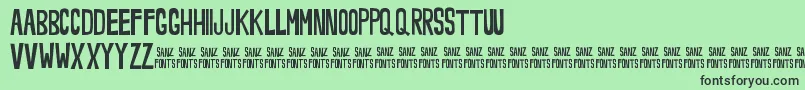 Noveey Font – Black Fonts on Green Background