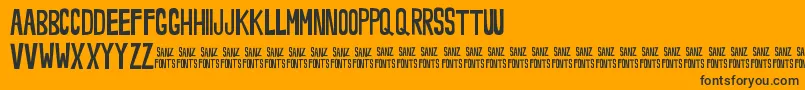 Noveey Font – Black Fonts on Orange Background