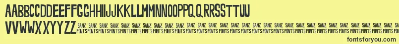 Noveey Font – Black Fonts on Yellow Background