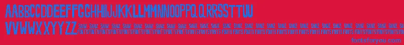 Police Noveey – polices bleues sur fond rouge