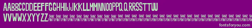 Noveey Font – Green Fonts on Purple Background