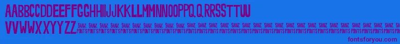 Noveey Font – Purple Fonts on Blue Background