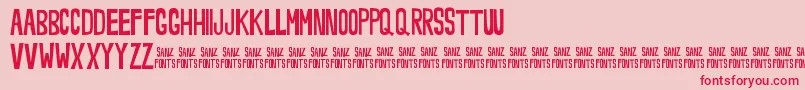Noveey Font – Red Fonts on Pink Background