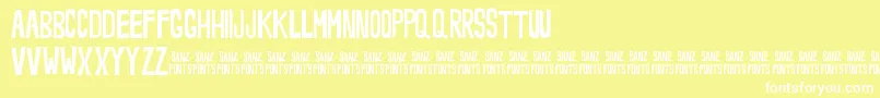 Noveey Font – White Fonts on Yellow Background