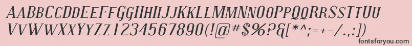 CovingtonScExpItalic Font – Black Fonts on Pink Background