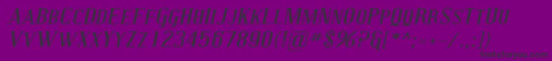 CovingtonScExpItalic Font – Black Fonts on Purple Background