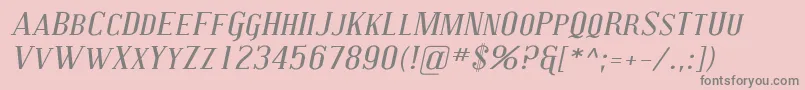 CovingtonScExpItalic Font – Gray Fonts on Pink Background