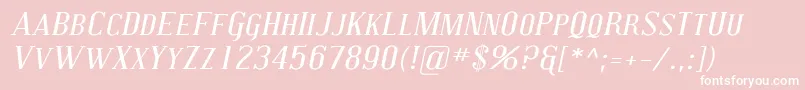 CovingtonScExpItalic Font – White Fonts on Pink Background