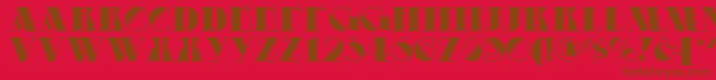 ProspectDeco Font – Brown Fonts on Red Background