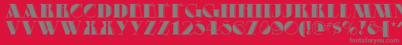 ProspectDeco Font – Gray Fonts on Red Background