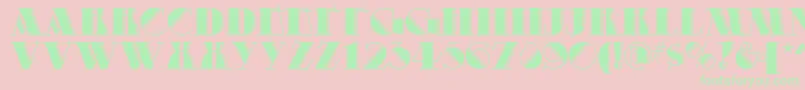 ProspectDeco Font – Green Fonts on Pink Background