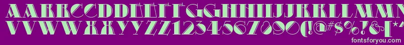 ProspectDeco Font – Green Fonts on Purple Background