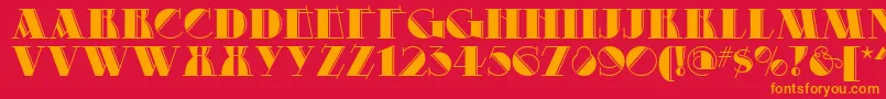 ProspectDeco Font – Orange Fonts on Red Background