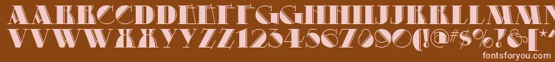 フォントProspectDeco – 茶色の背景にピンクのフォント