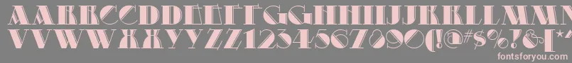 Fonte ProspectDeco – fontes rosa em um fundo cinza