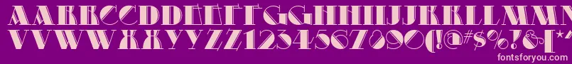 ProspectDeco Font – Pink Fonts on Purple Background