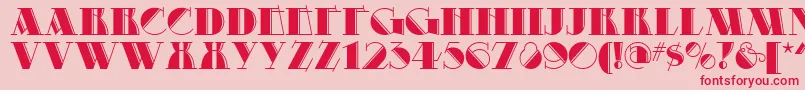 ProspectDeco Font – Red Fonts on Pink Background