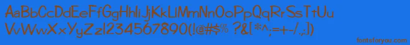 DiegoRegular Font – Brown Fonts on Blue Background