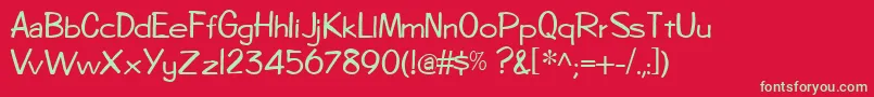 DiegoRegular Font – Green Fonts on Red Background