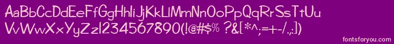 DiegoRegular Font – Pink Fonts on Purple Background