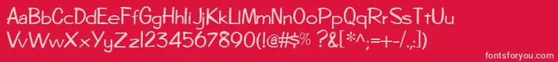 DiegoRegular Font – Pink Fonts on Red Background