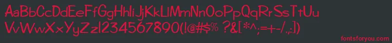 DiegoRegular Font – Red Fonts on Black Background