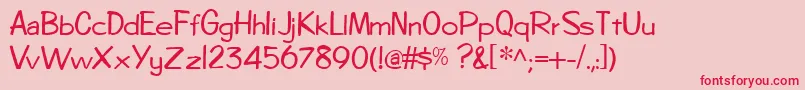 DiegoRegular Font – Red Fonts on Pink Background