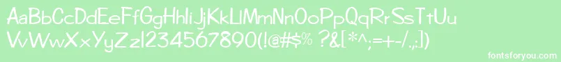 DiegoRegular Font – White Fonts on Green Background
