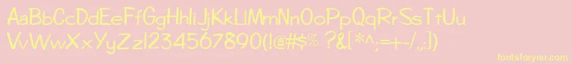 DiegoRegular Font – Yellow Fonts on Pink Background