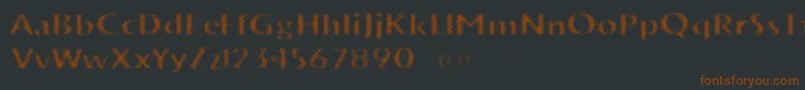 VtksTrunkset Font – Brown Fonts on Black Background