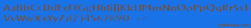 Шрифт VtksTrunkset – коричневые шрифты на синем фоне
