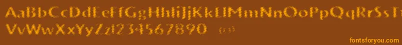 VtksTrunkset Font – Orange Fonts on Brown Background