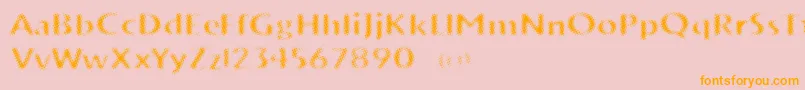 VtksTrunkset Font – Orange Fonts on Pink Background