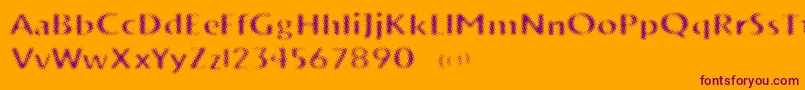 VtksTrunkset Font – Purple Fonts on Orange Background