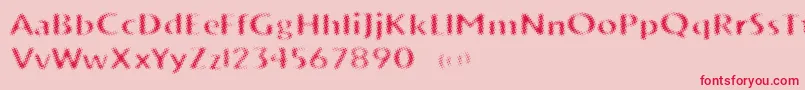 VtksTrunkset Font – Red Fonts on Pink Background