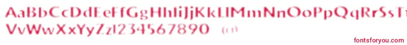 VtksTrunkset Font – Red Fonts on White Background