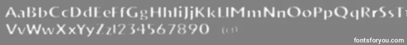 VtksTrunkset Font – White Fonts on Gray Background