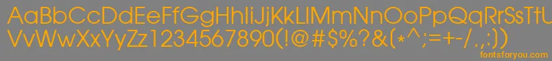 Love-Schriftart – Orangefarbene Schriften auf grauem Hintergrund