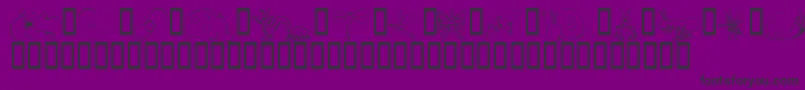 KrCuteAsABug Font – Black Fonts on Purple Background