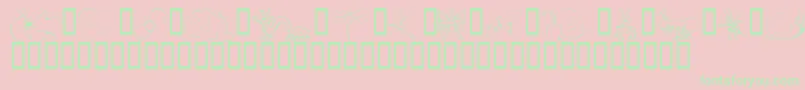 KrCuteAsABug Font – Green Fonts on Pink Background