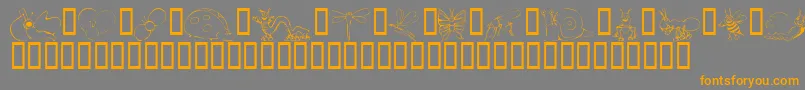 KrCuteAsABug Font – Orange Fonts on Gray Background
