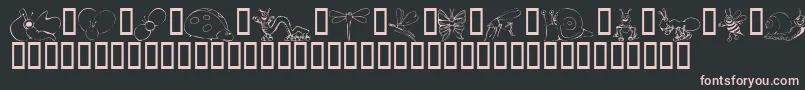 KrCuteAsABug Font – Pink Fonts on Black Background
