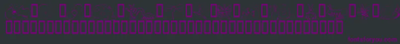 KrCuteAsABug Font – Purple Fonts on Black Background