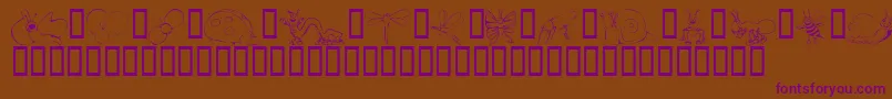 KrCuteAsABug Font – Purple Fonts on Brown Background