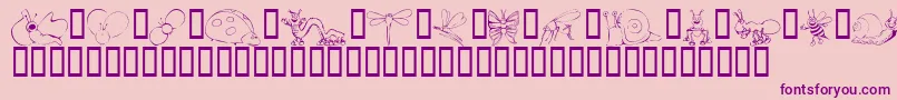 KrCuteAsABug Font – Purple Fonts on Pink Background