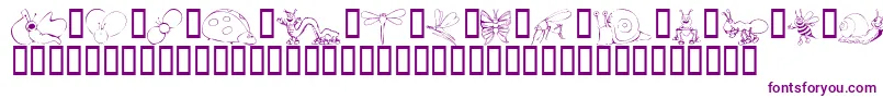 KrCuteAsABug Font – Purple Fonts on White Background