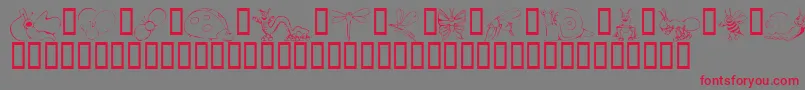 KrCuteAsABug Font – Red Fonts on Gray Background