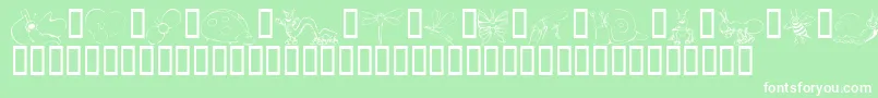 KrCuteAsABug Font – White Fonts on Green Background