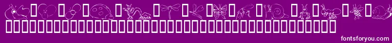 KrCuteAsABug Font – White Fonts on Purple Background