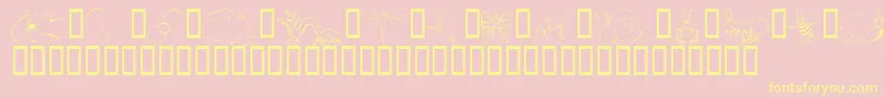 KrCuteAsABug Font – Yellow Fonts on Pink Background